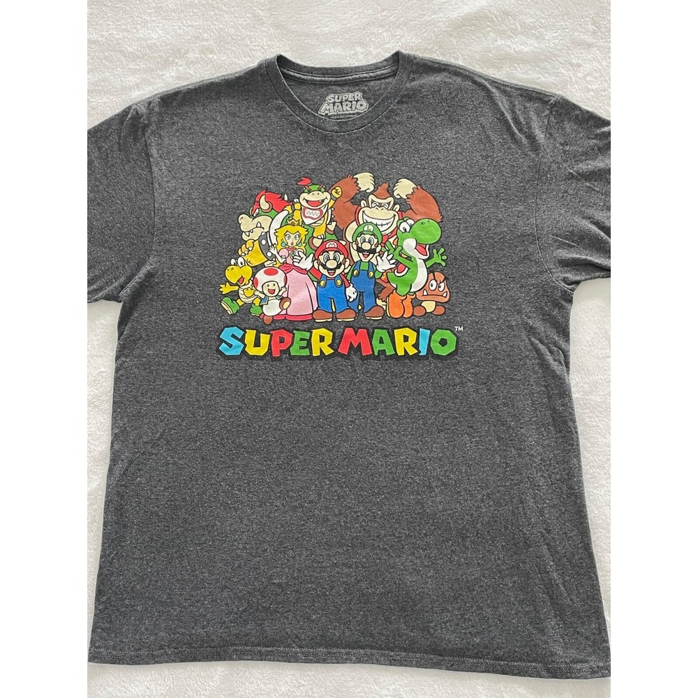 Super Mario Men's T-shirt Large Nintendo Characters Super Mario Bros Donkey Kong